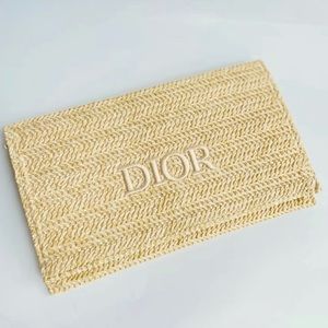 BRAND NEW Dior Raffia Pouch Rattan Bag